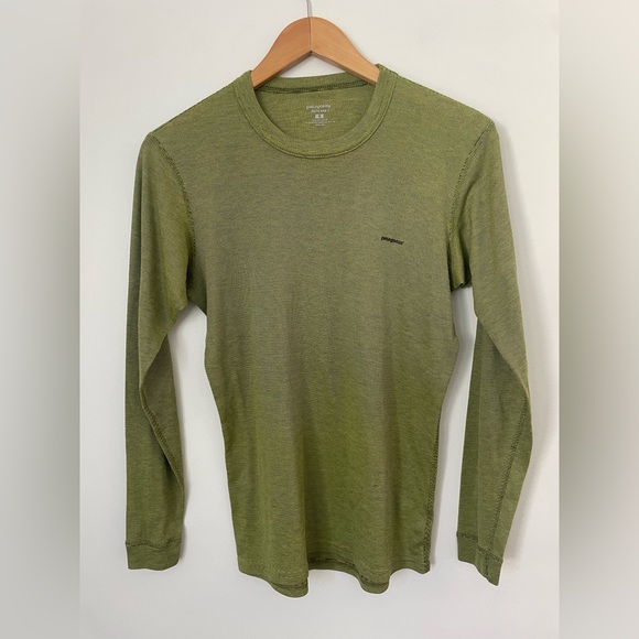 Patagonia Womens green vintage capilene long sleeve base layer shirt size medium - Picture 2 of 8